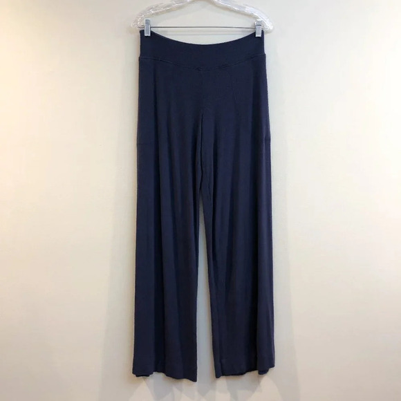 Athleta Purple High Waist Swing Straight Leg Knit Ribbed Loungewear Pants Small - Picture 2 of 8